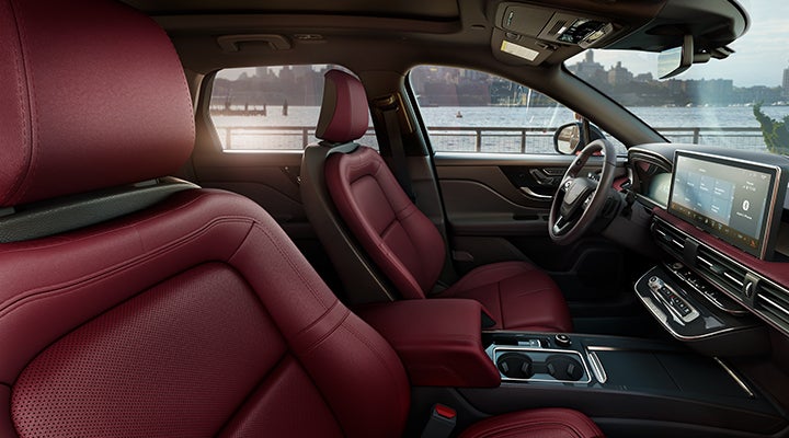 The available Perfect Position front seats in the 2024 Lincoln Corsair® SUV are shown. | Boulevard Lincoln in Georgetown DE