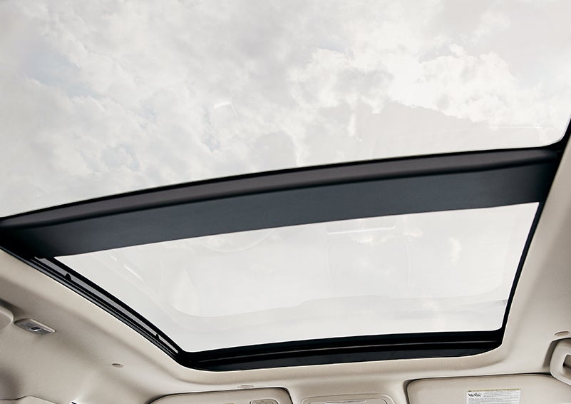 The available panoramic Vista Roof® is shown from inside a 2024 Lincoln Corsair® SUV. | Boulevard Lincoln in Georgetown DE
